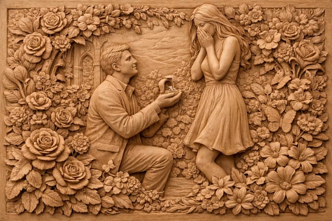 3D bas relief cnc wood carve model design wood carving 3d printing